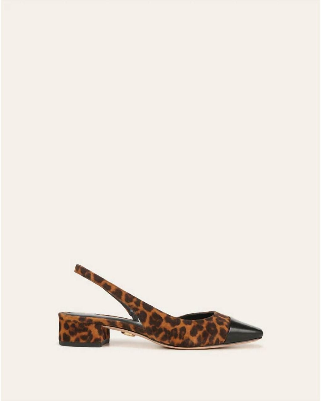 Veronica Beard Natural Cecile Cap-Toe Slingback Pumps