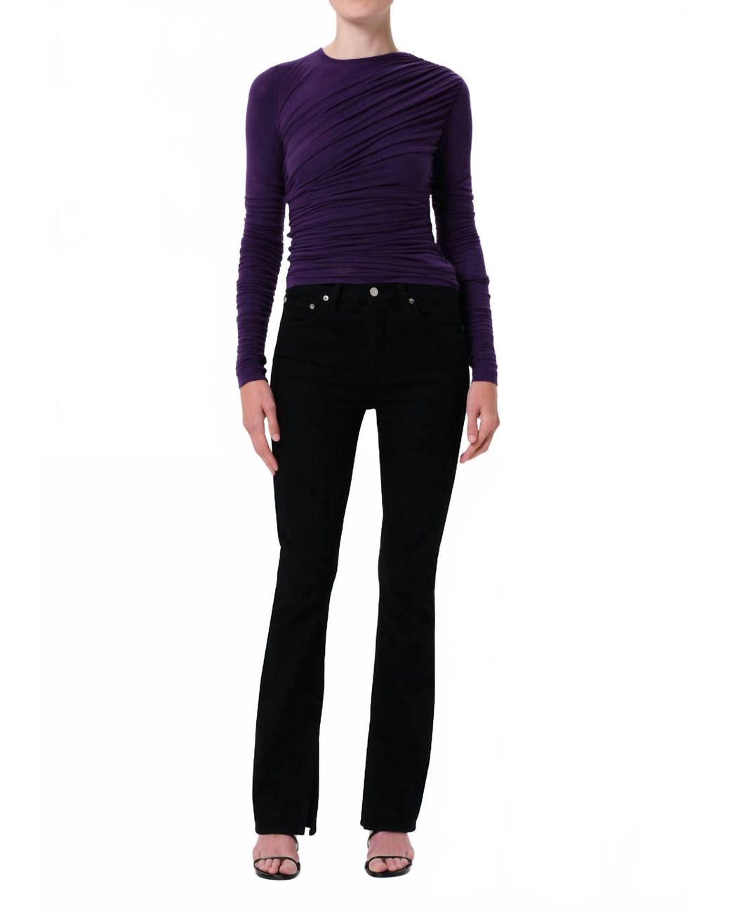 Agolde Blue Ingram Split Skinny Jeans