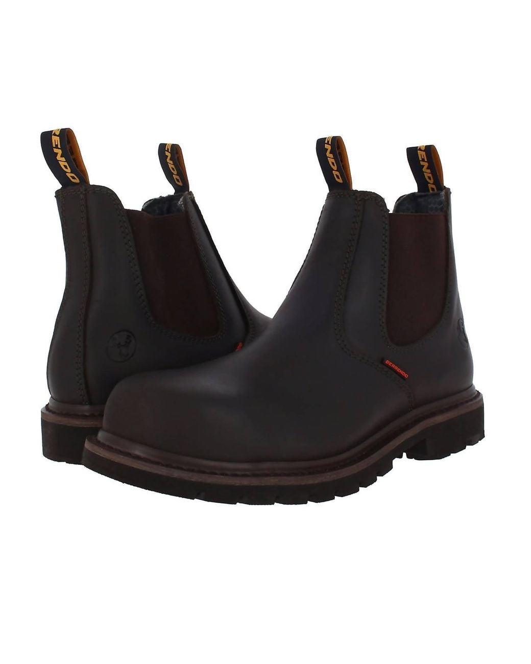 Berrendo Black Steel Toe Work Boots for men
