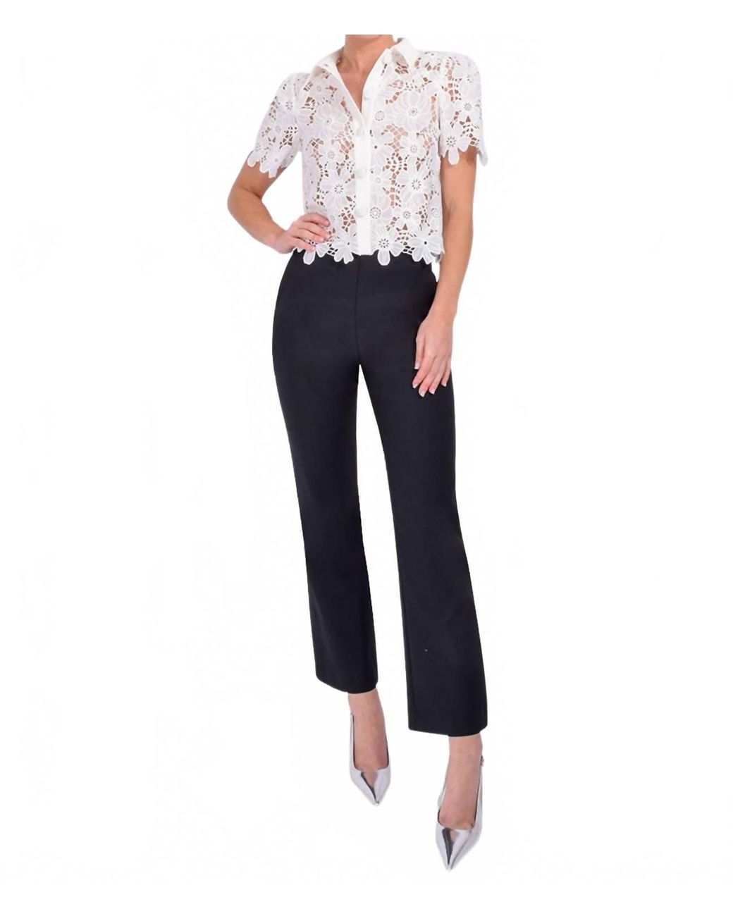 Jonathan Simkhai Blue Evie Cropped Pants