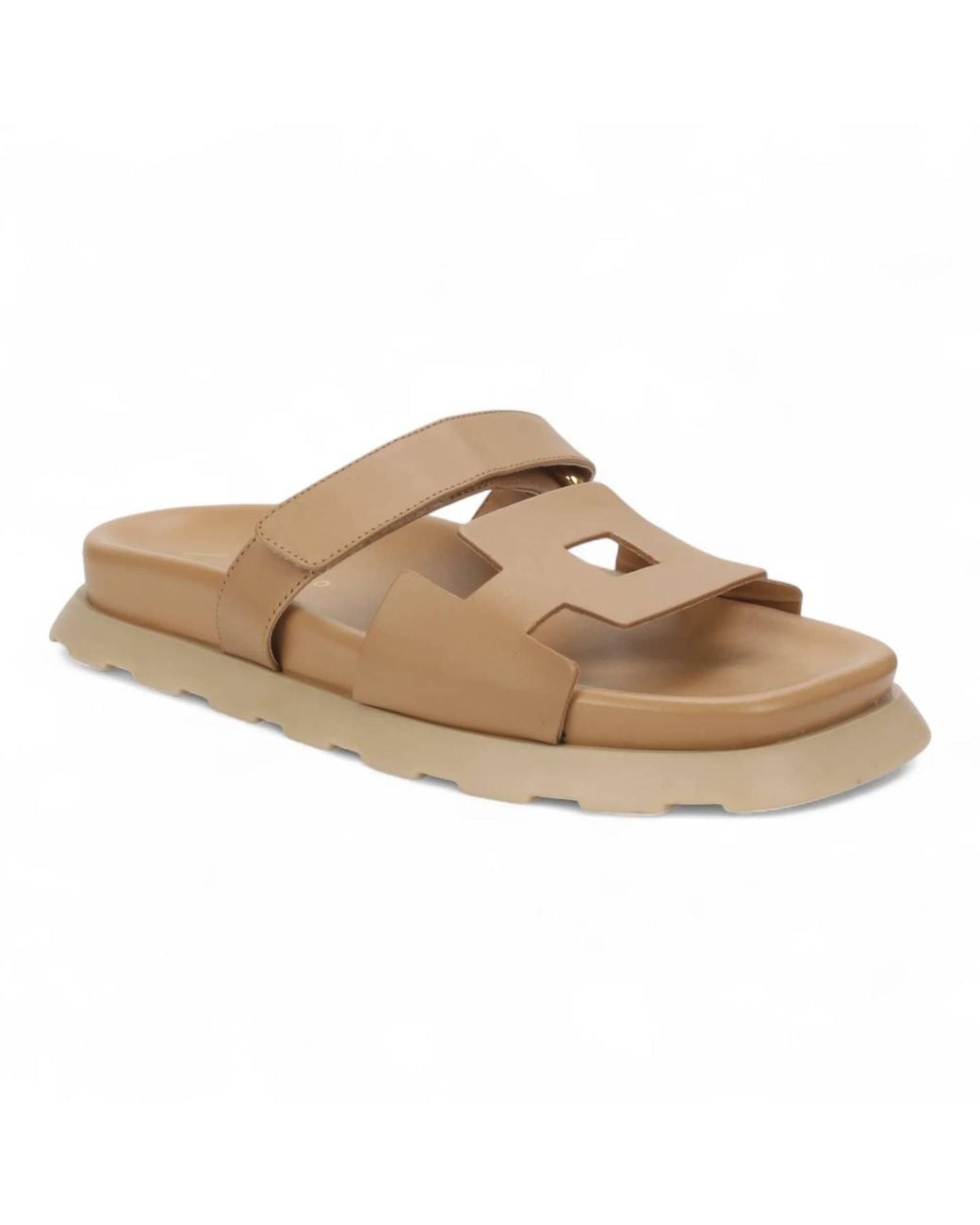 Carrano Brown Flatform Leather Sandals