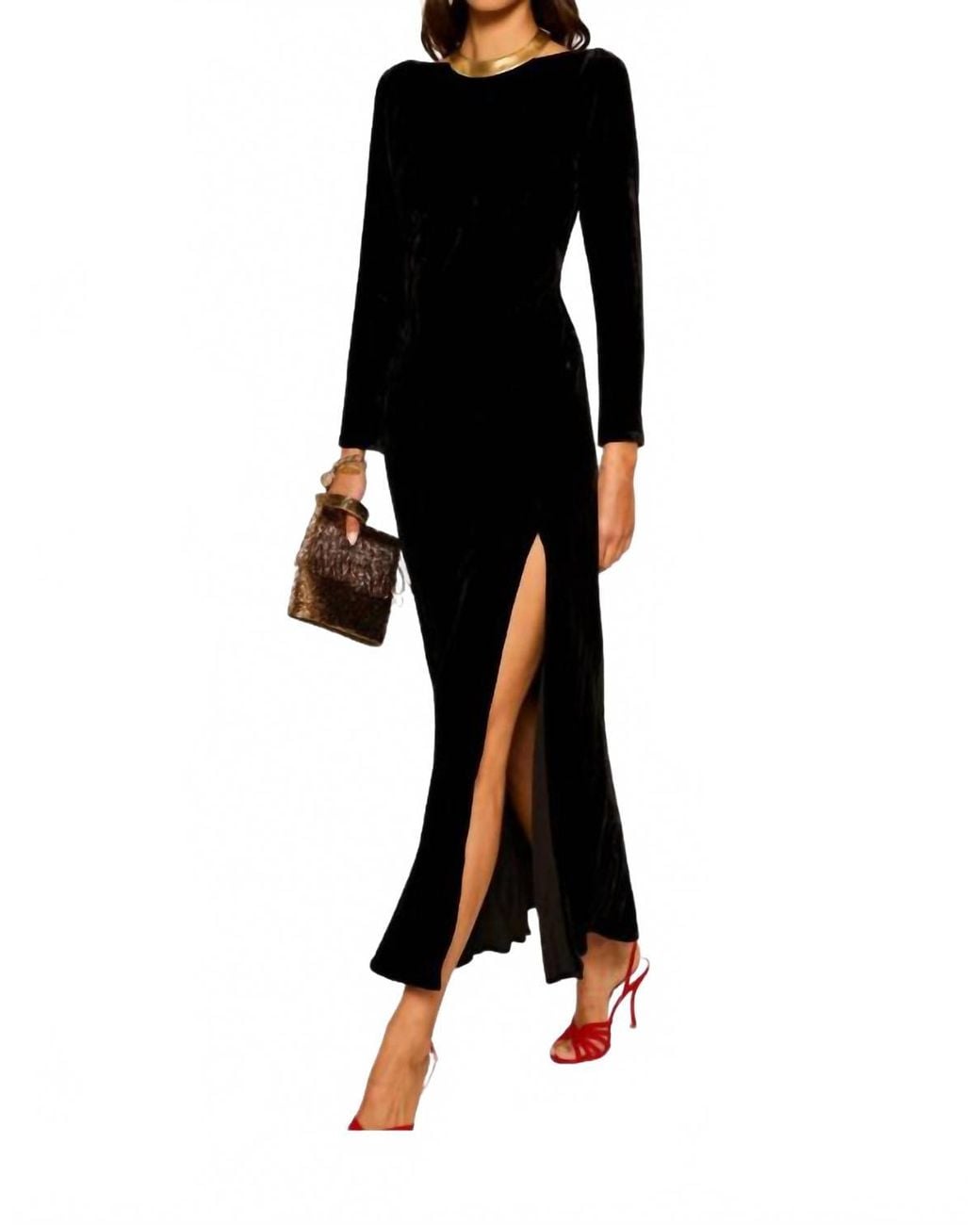 Rixo Black Devina Dress
