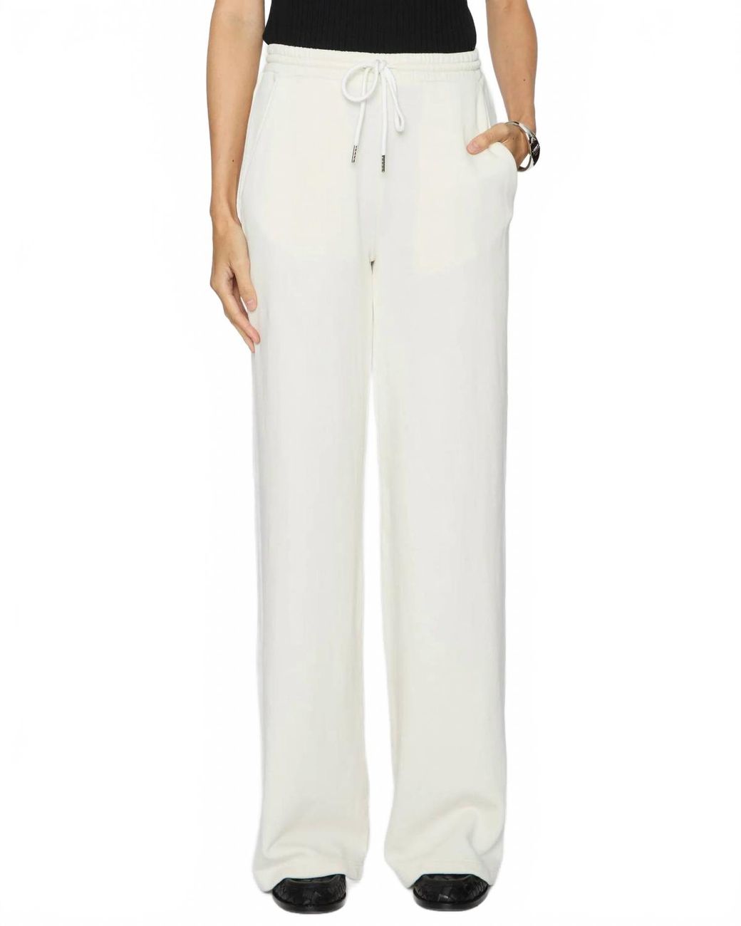 SPRWMN White Baggy Drawstring Sweatpant