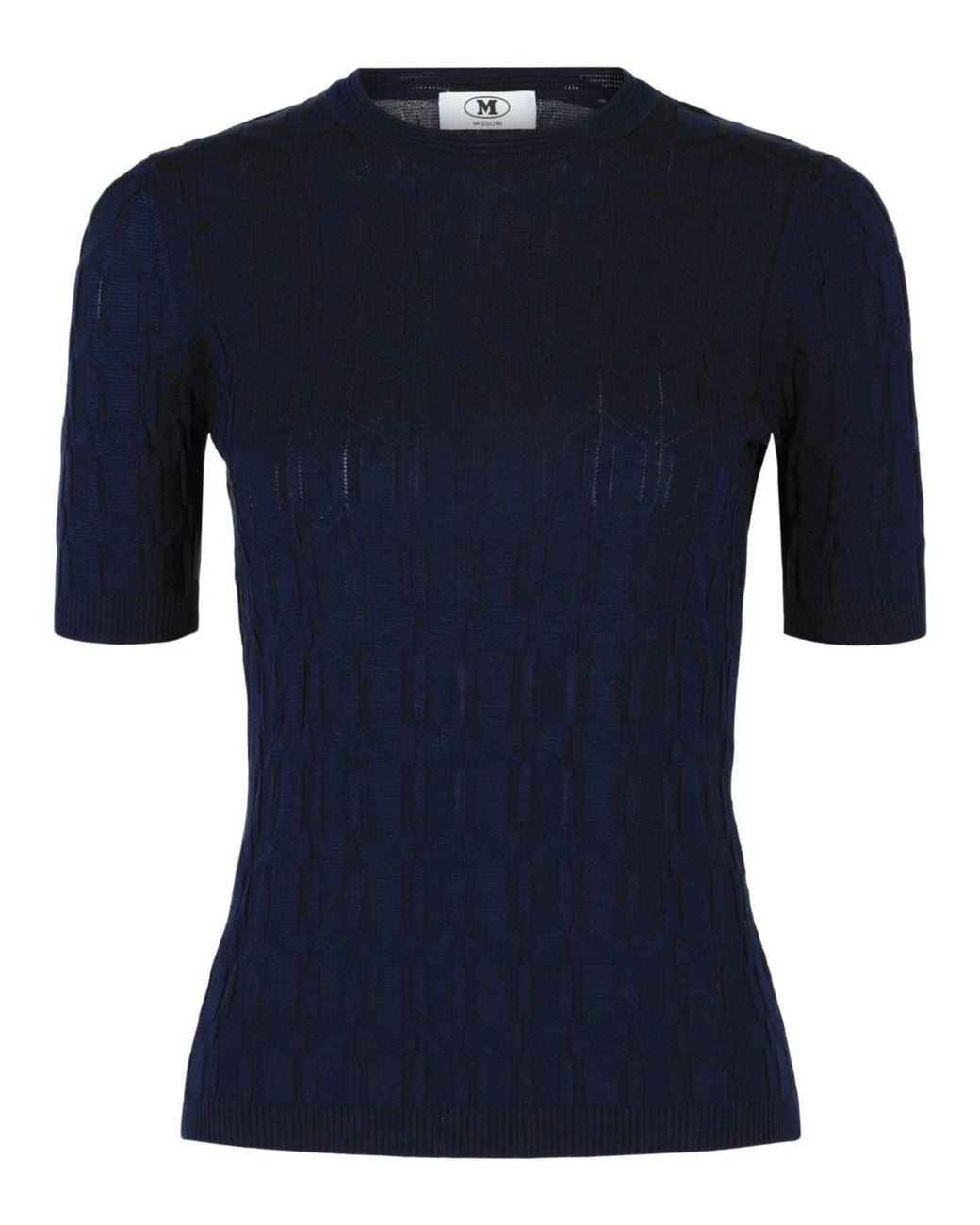 Pattern Making On Neckline Missoni Cable-Knit Pattern Sweater in Blue | Lyst