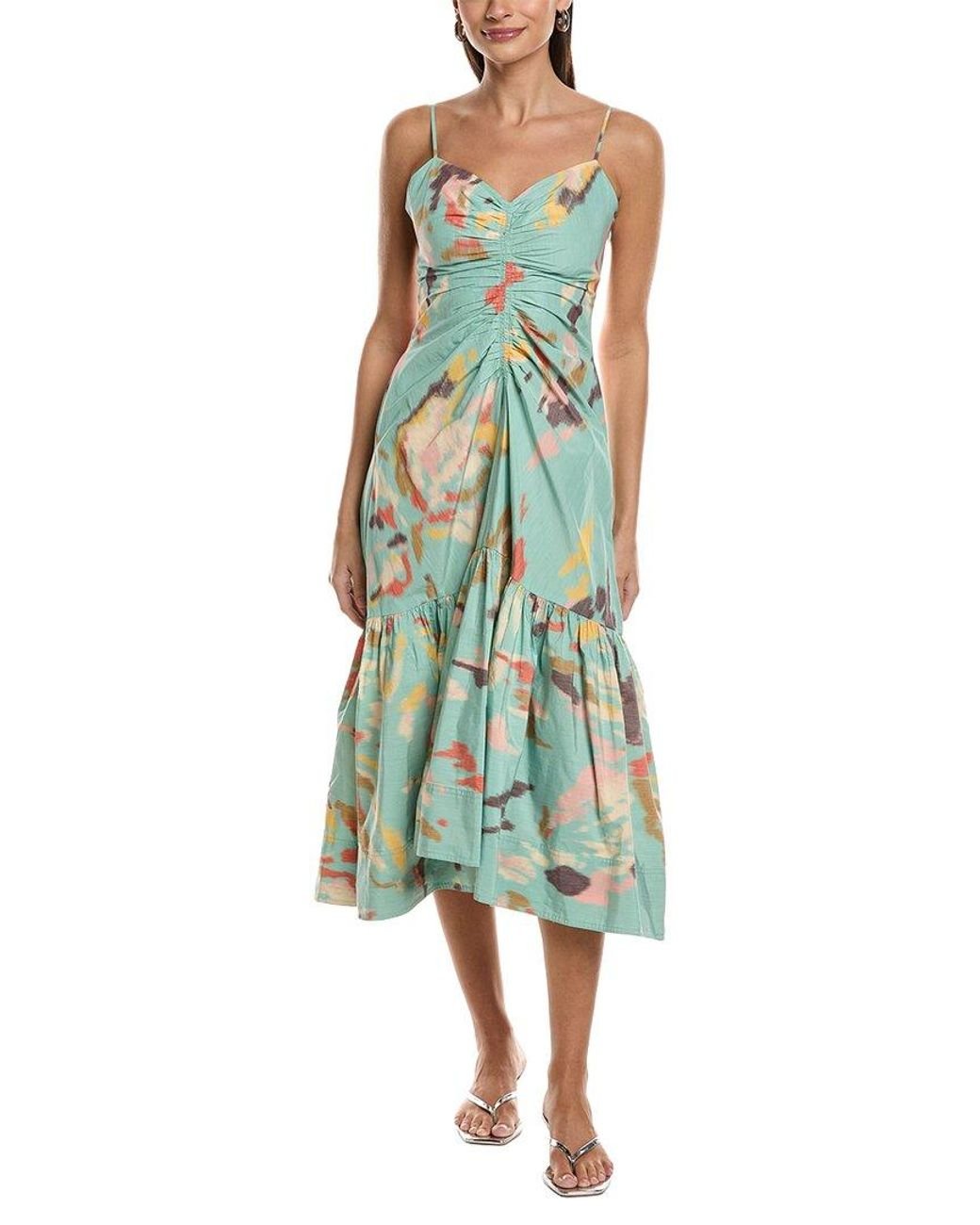 A.L.C. Green Lindsey Midi Dress