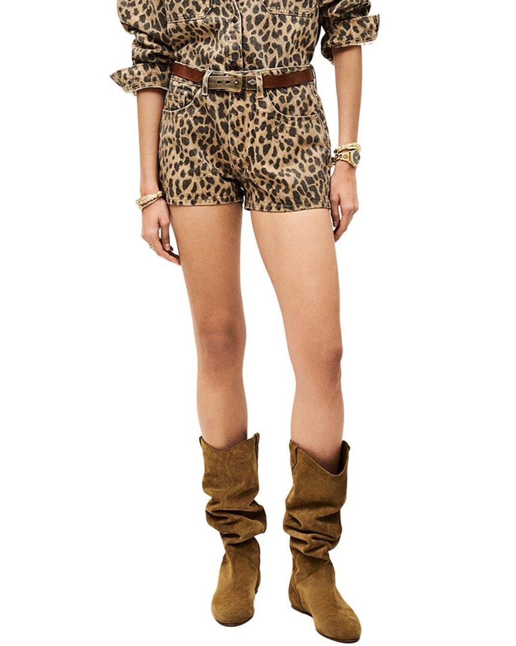 Ba&sh Brown Tosie Short