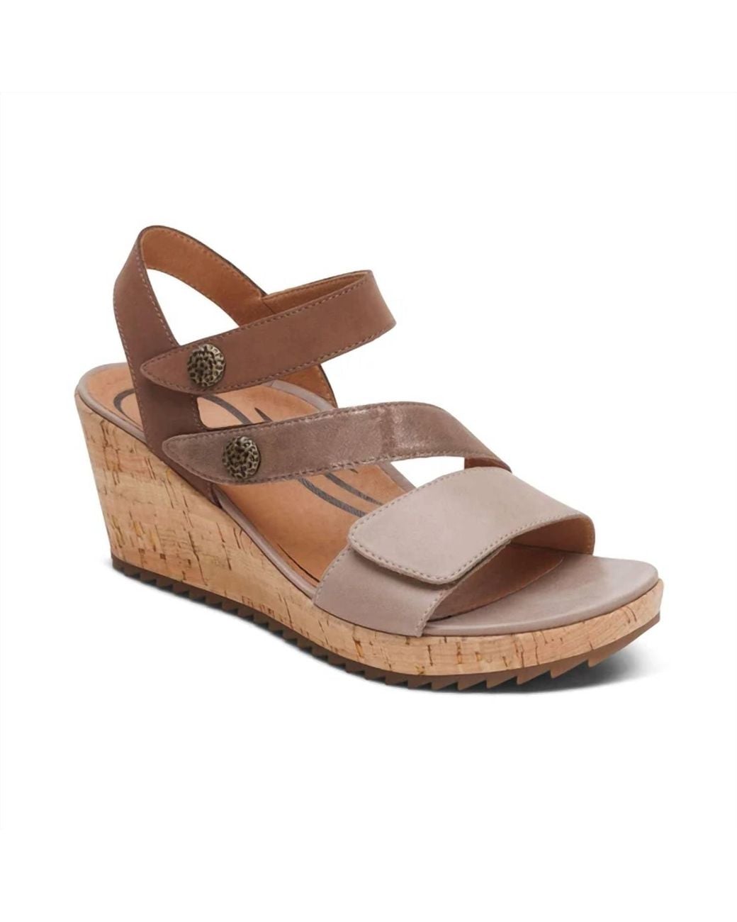Aetrex Brown Madelyn Wedge