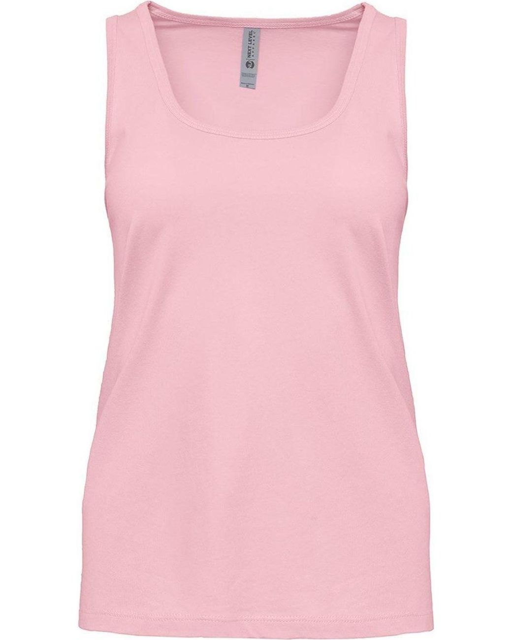 Next Level Pink Cotton Tank