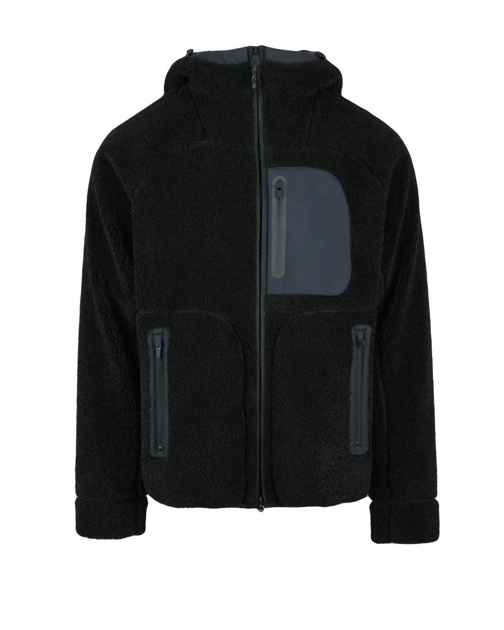 Paul & Shark Black Polyester Teddy Jacket for men