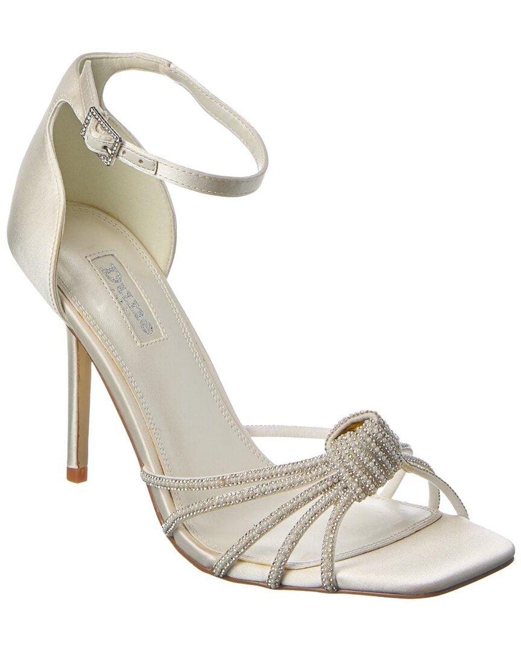 Dune White Morellas Satin Heeled Sandal