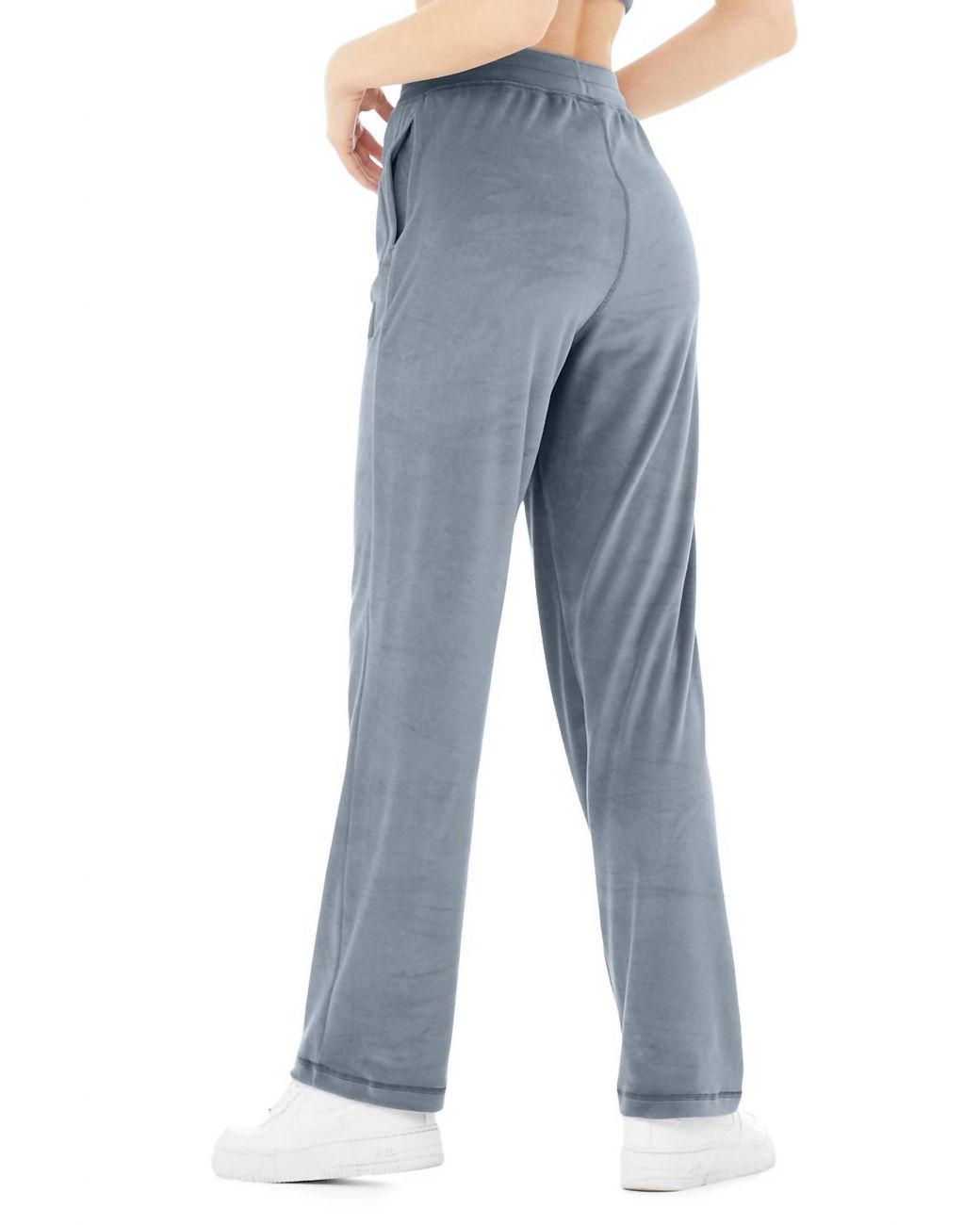Velour High-Waist Glimmer Wide Leg Pants in Hot Cocoa by Alo Yoga
