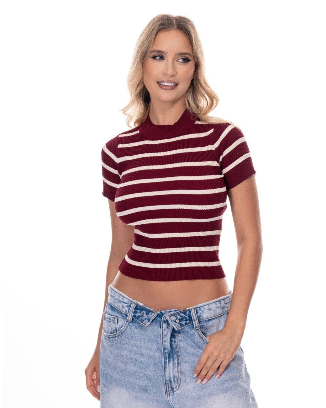 TRUEDAMES Red Stripped Shirt