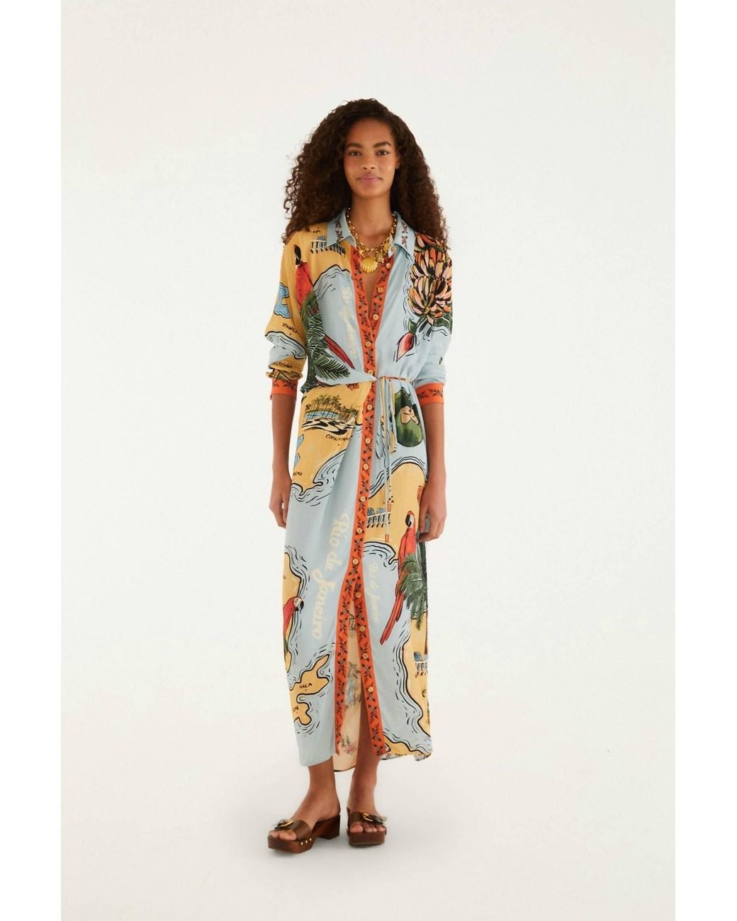 Long Path Sunset FARM Rio Beaches Path Maxi Dress | Lyst