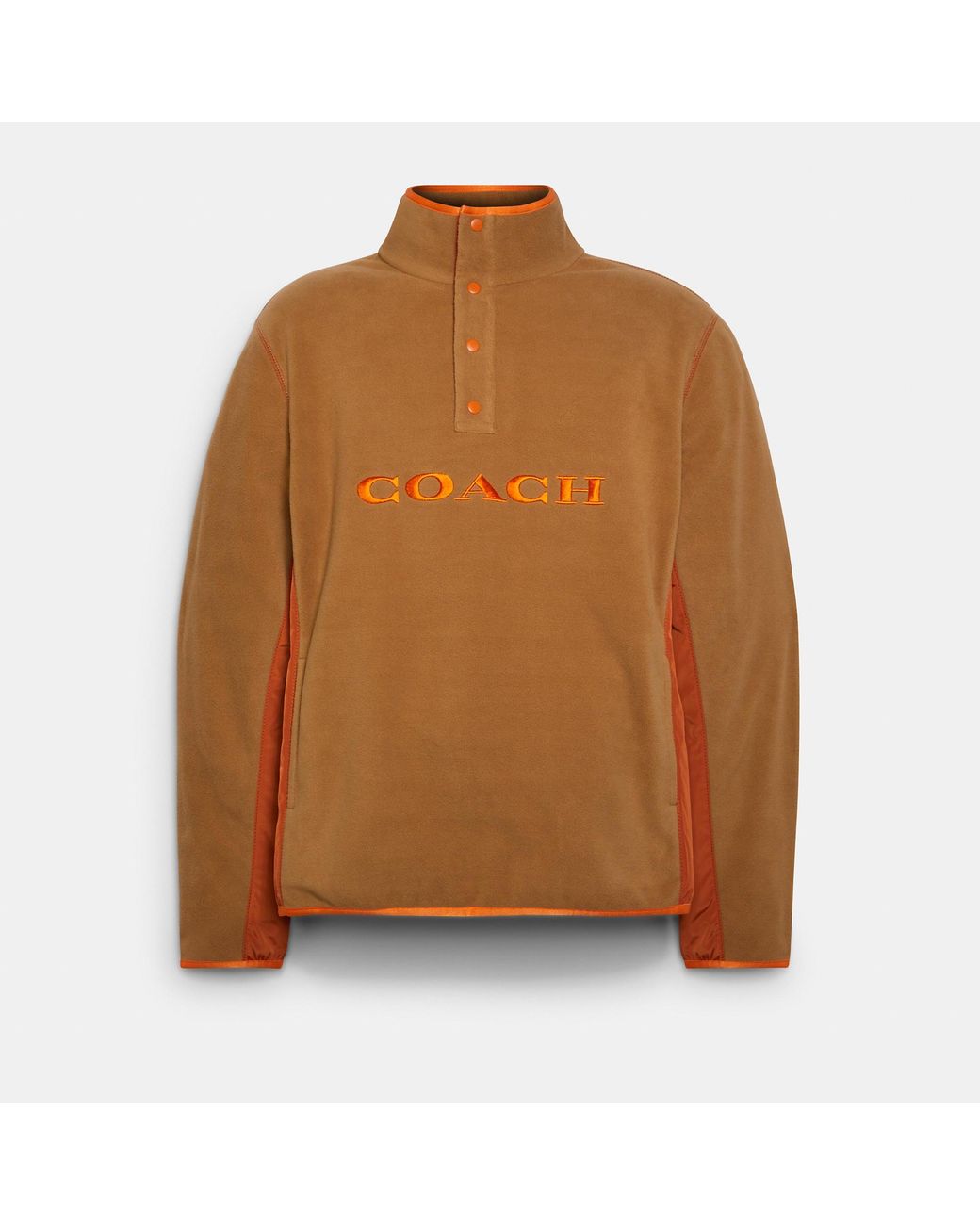 Coach Outlet Fleece Popover in Brown for Men Lyst