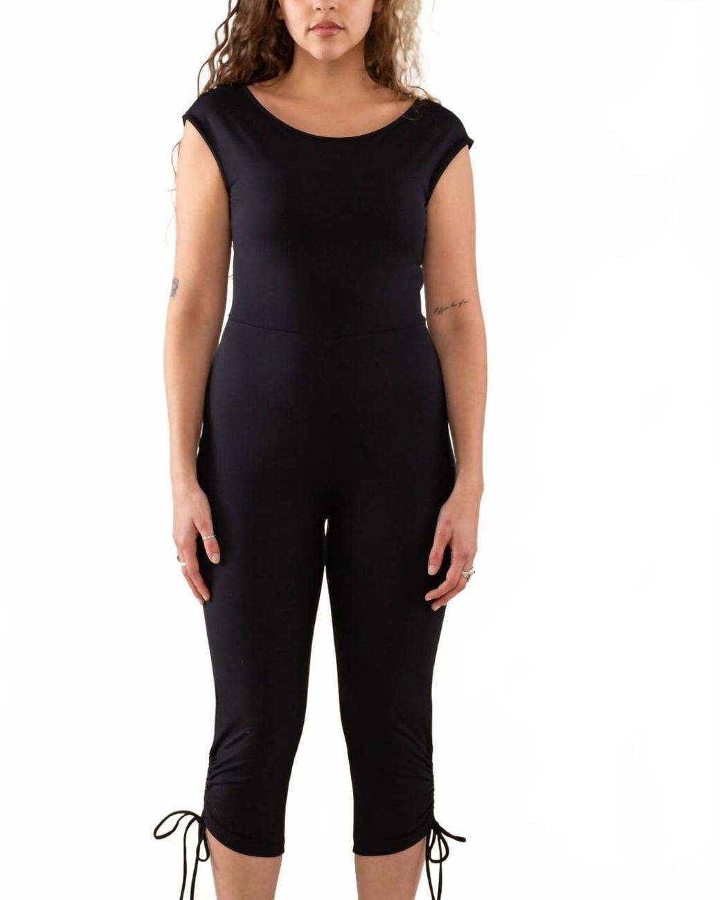 NVLT Black Alameda Open U-Back Unitard