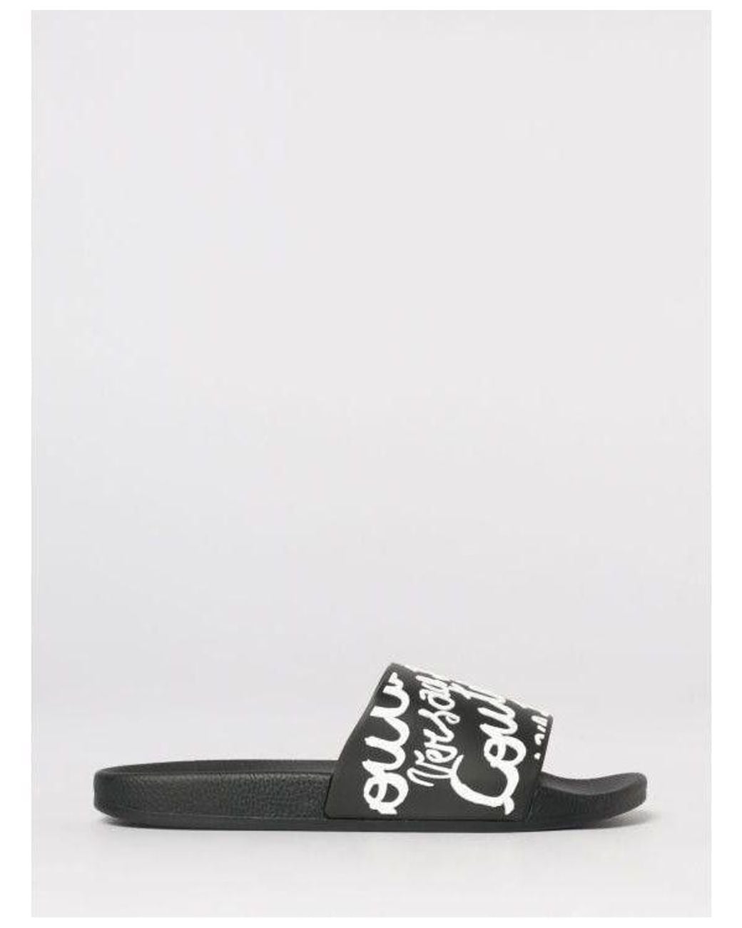 Versace White Rubber Slide