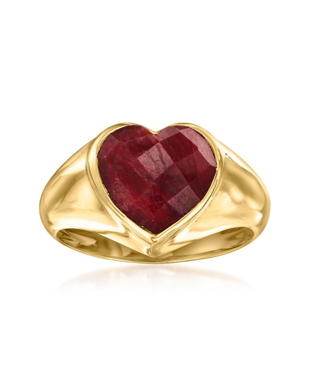Ross-Simons Pink Ruby Heart Ring