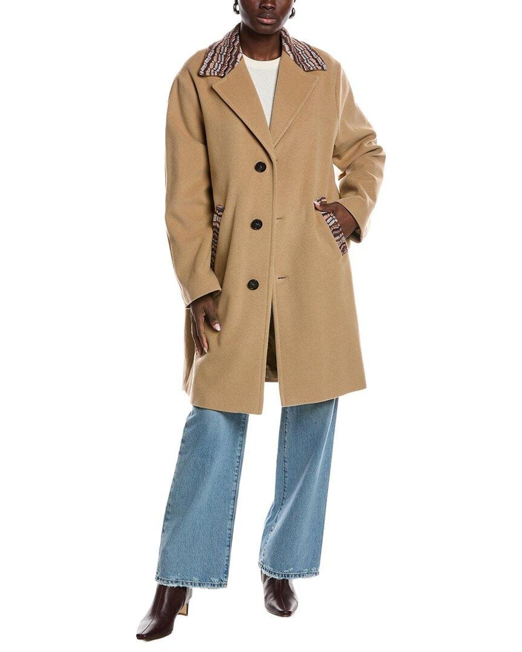 Missoni Natural Wool-Blend Overcoat