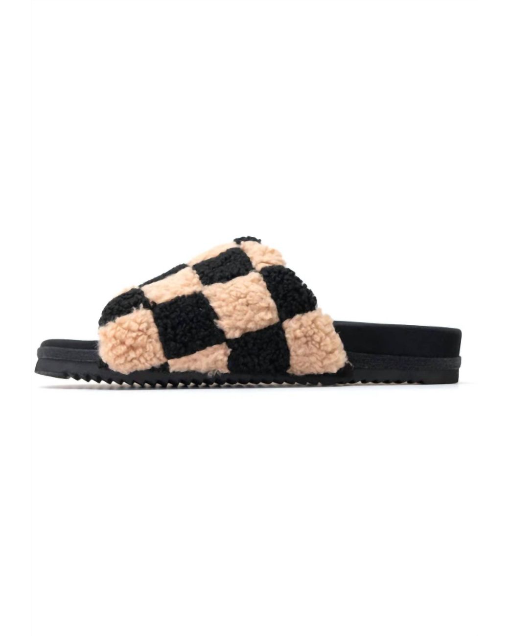 Roam Black Fuzzy Check Slides