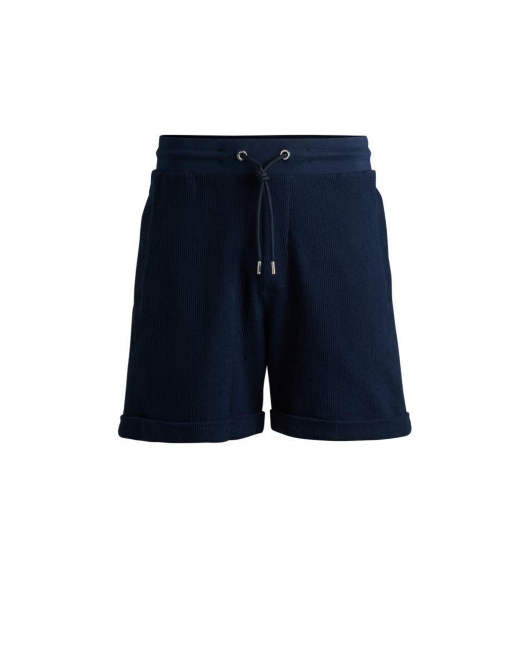 BOSS Oversize-Fit Shorts With-Tone Trims in Blue for Men Lyst