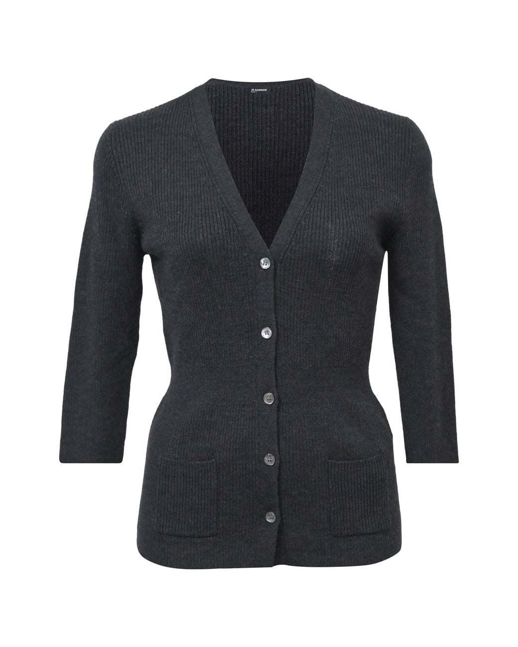 Jil Sander Black Buttoned Cardigan