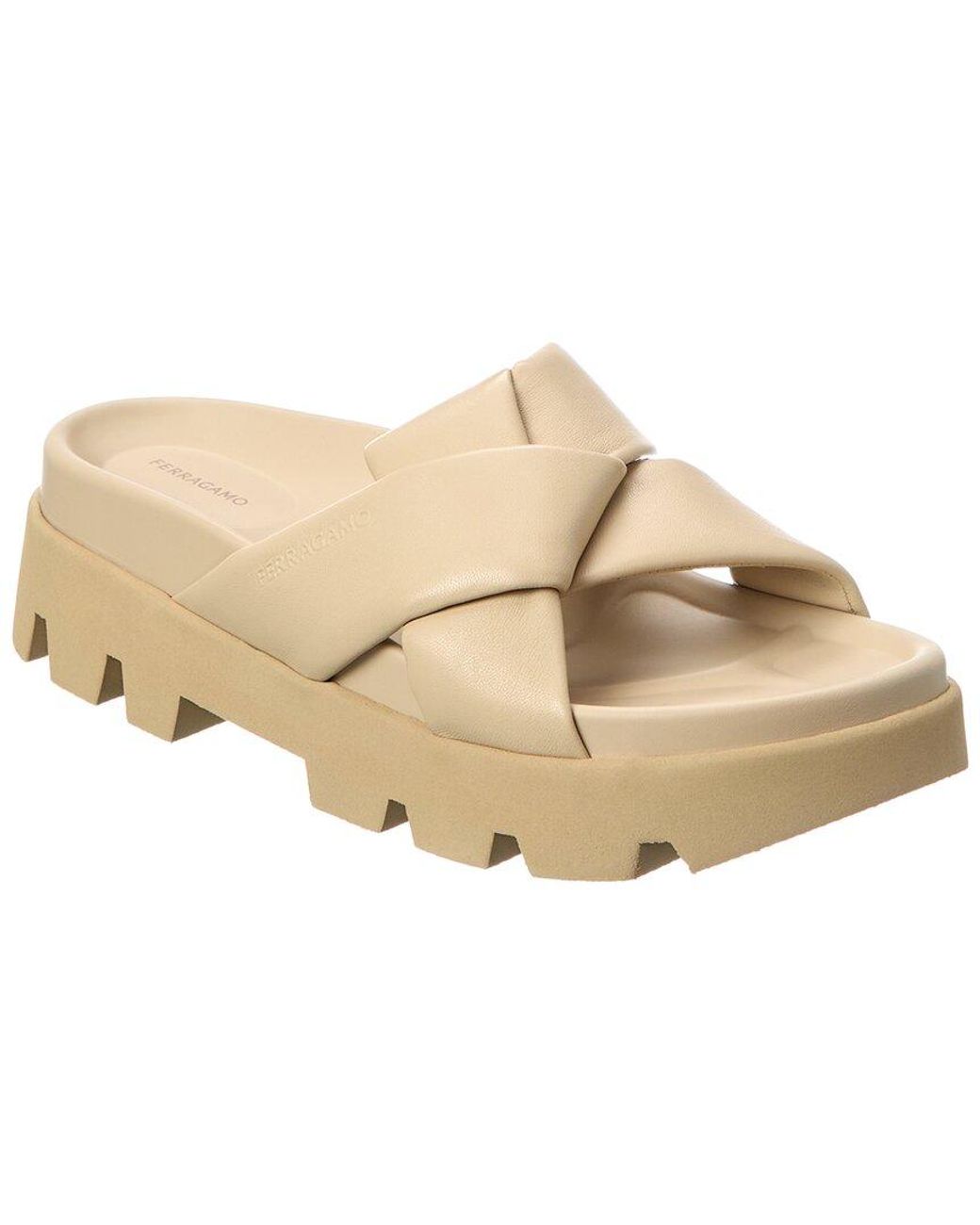 サンダル・ミュール Ferragamo Air Lug Leather Sandals Ferragamo Womens Air Lug Leather Sandals | eBay