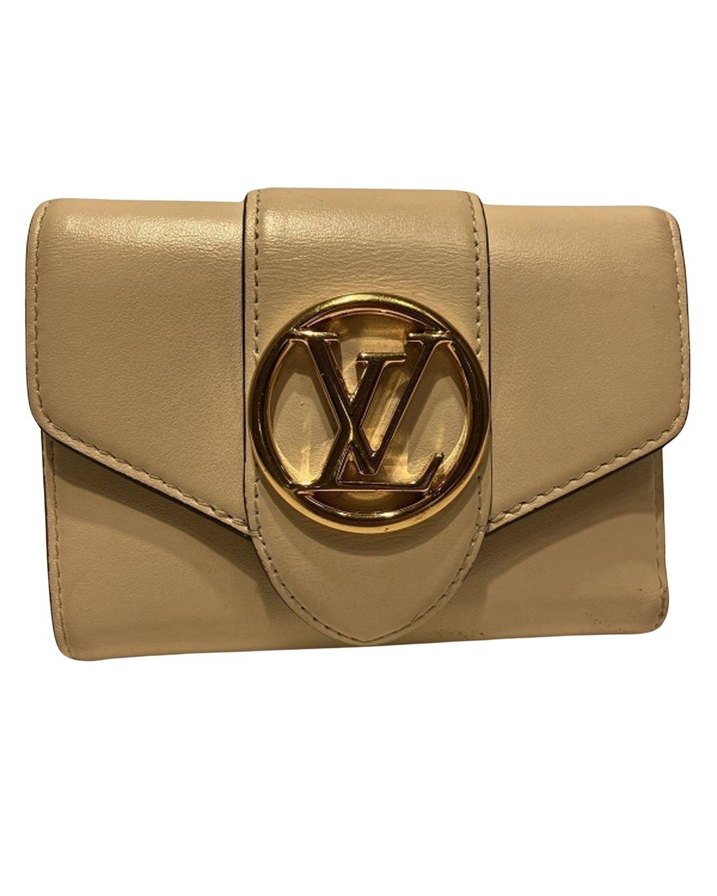 Louis Vuitton Pont Neuf Leather Wallet (pre-owned) in Metallic | Lyst