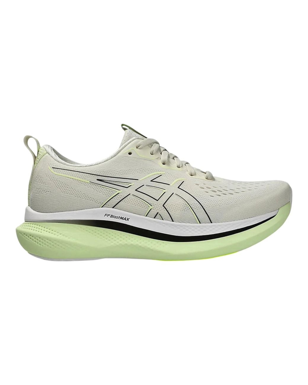 Asics White Glideride Max Running Shoes