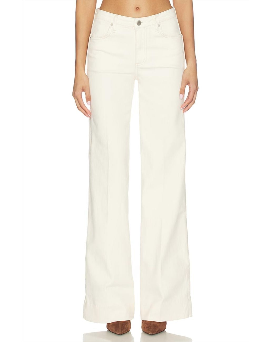 Rag & Bone White Ruby Flare Trouser Pants