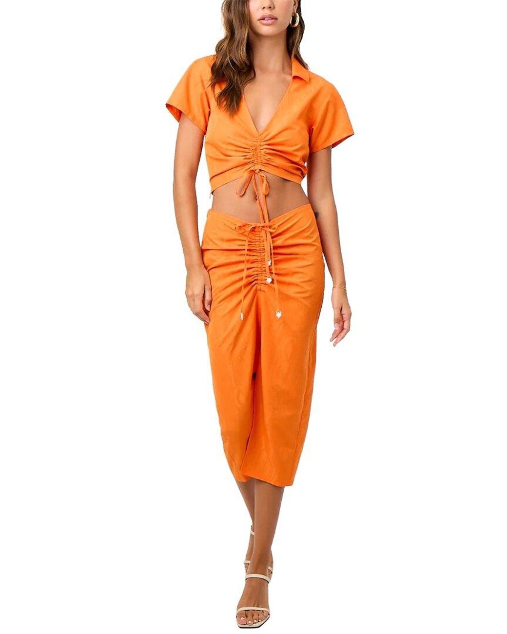 La Porte Orange Cropped Top