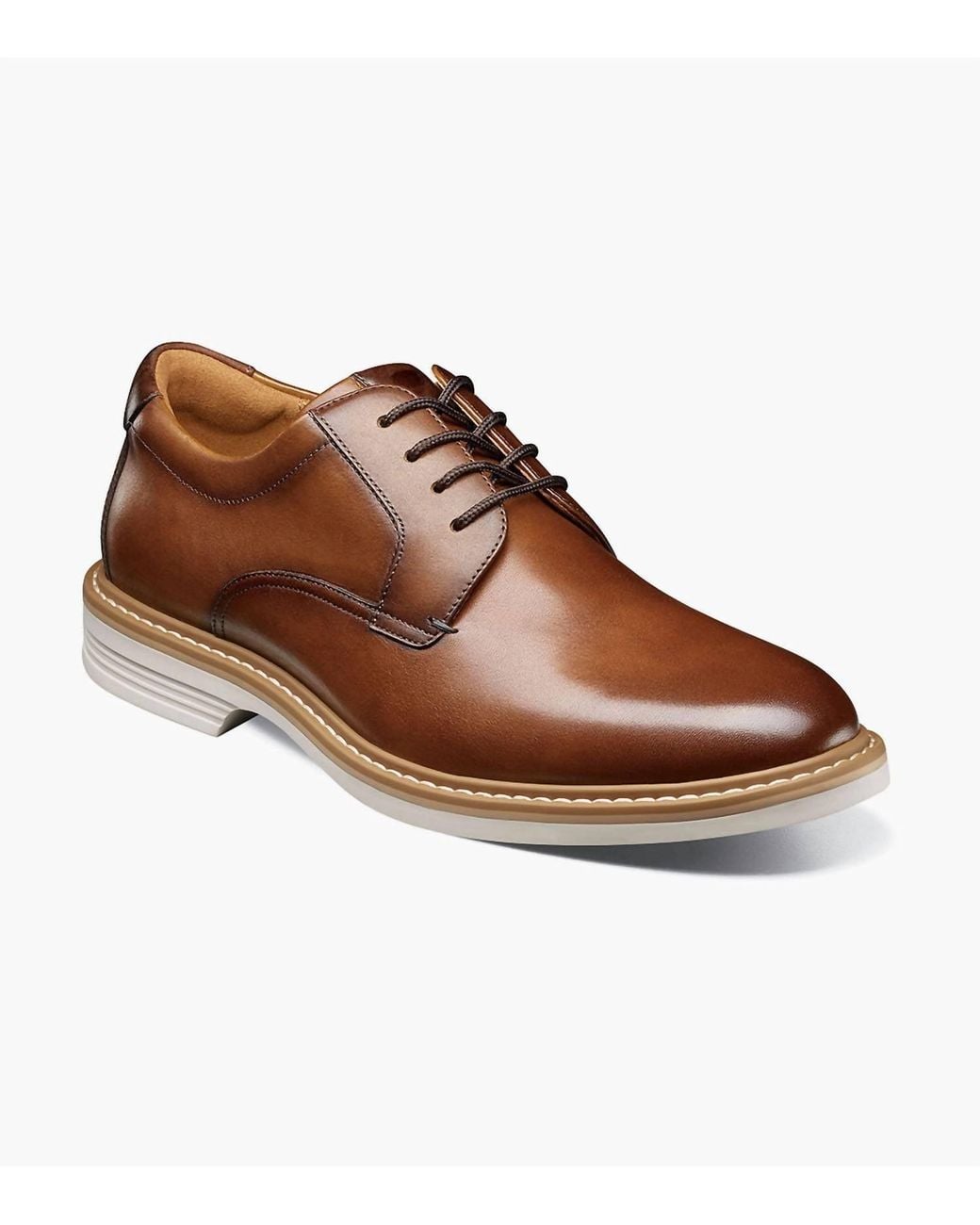 Florsheim Brown Norwal Plain Toe Oxford for men