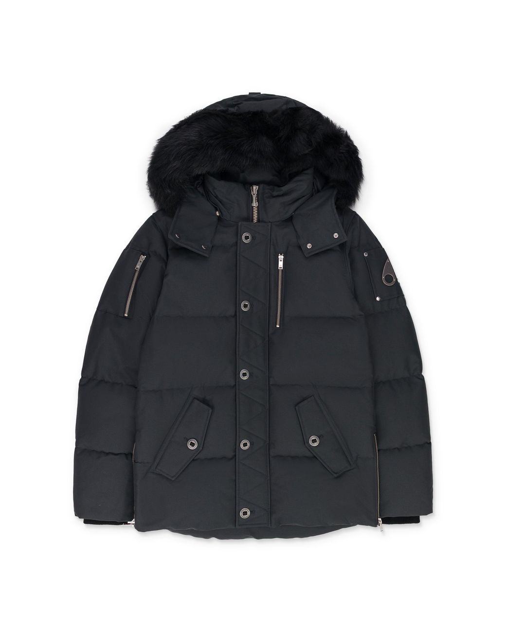 Moose Knuckles Black Cement/ Original 3Q Down Jacket for men