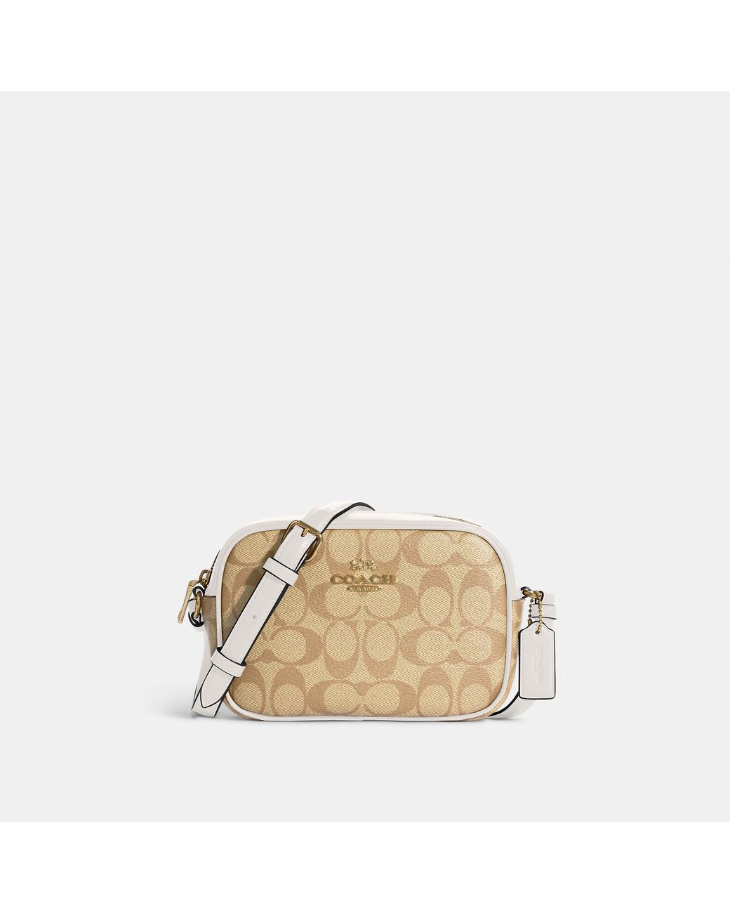 Coach Outlet Mini Jamie Camera Bag In Signature Canvas in Gold/Light