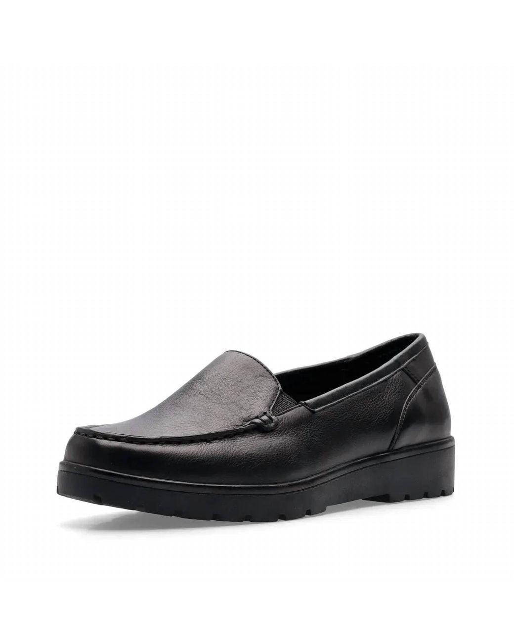 Ara Black Round Toe Flat Moccasins