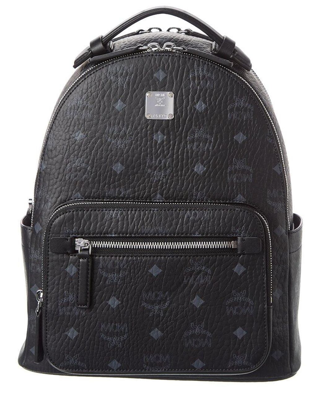MCM Stark 32 Visetos Backpack in Black | Lyst