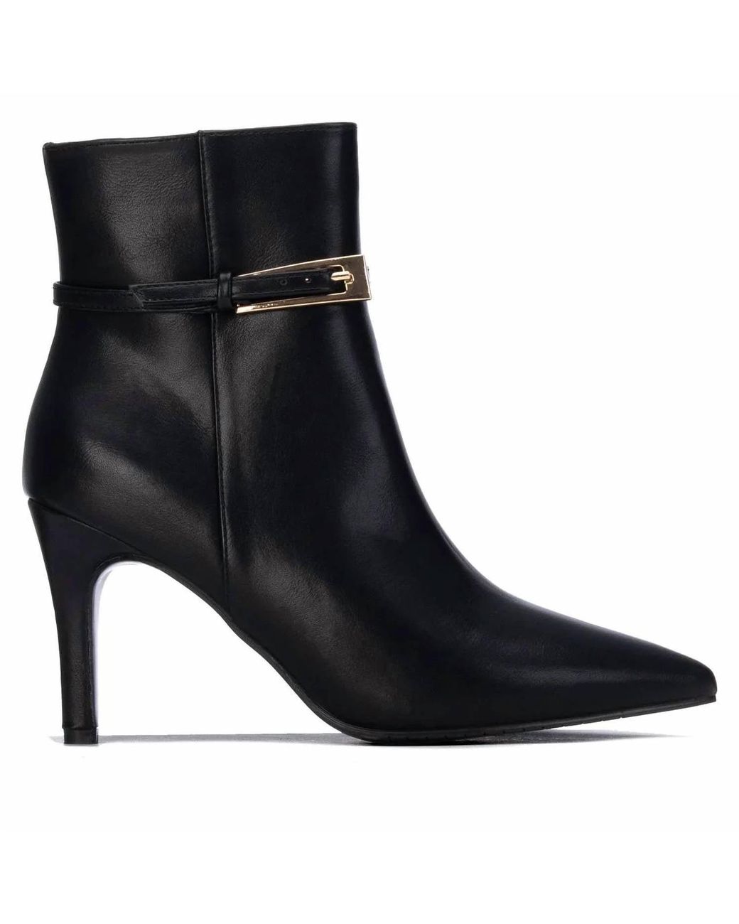 Xti Black Pointed Toe Ankle Booties