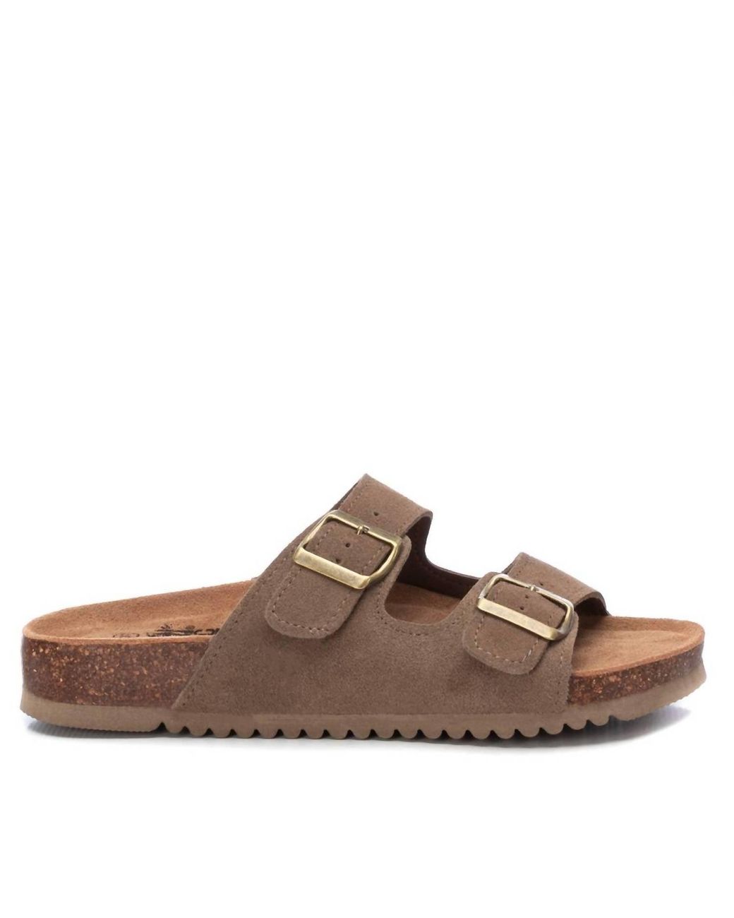 Xti Brown Double Buckle Sandals