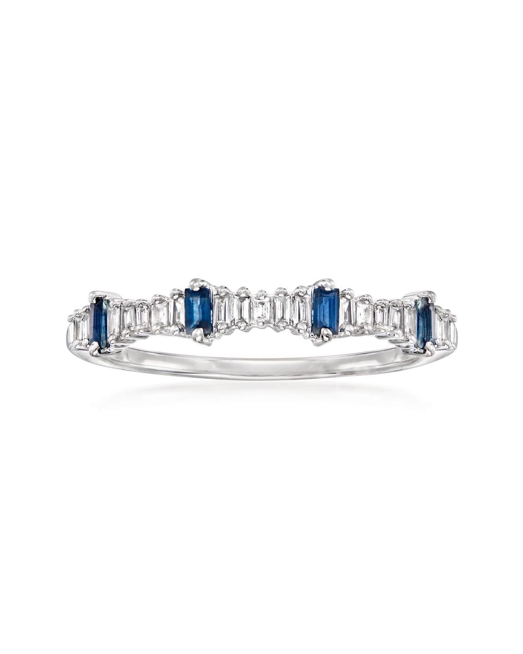Ross-Simons Blue Diamond And Sapphire Stackable Ring