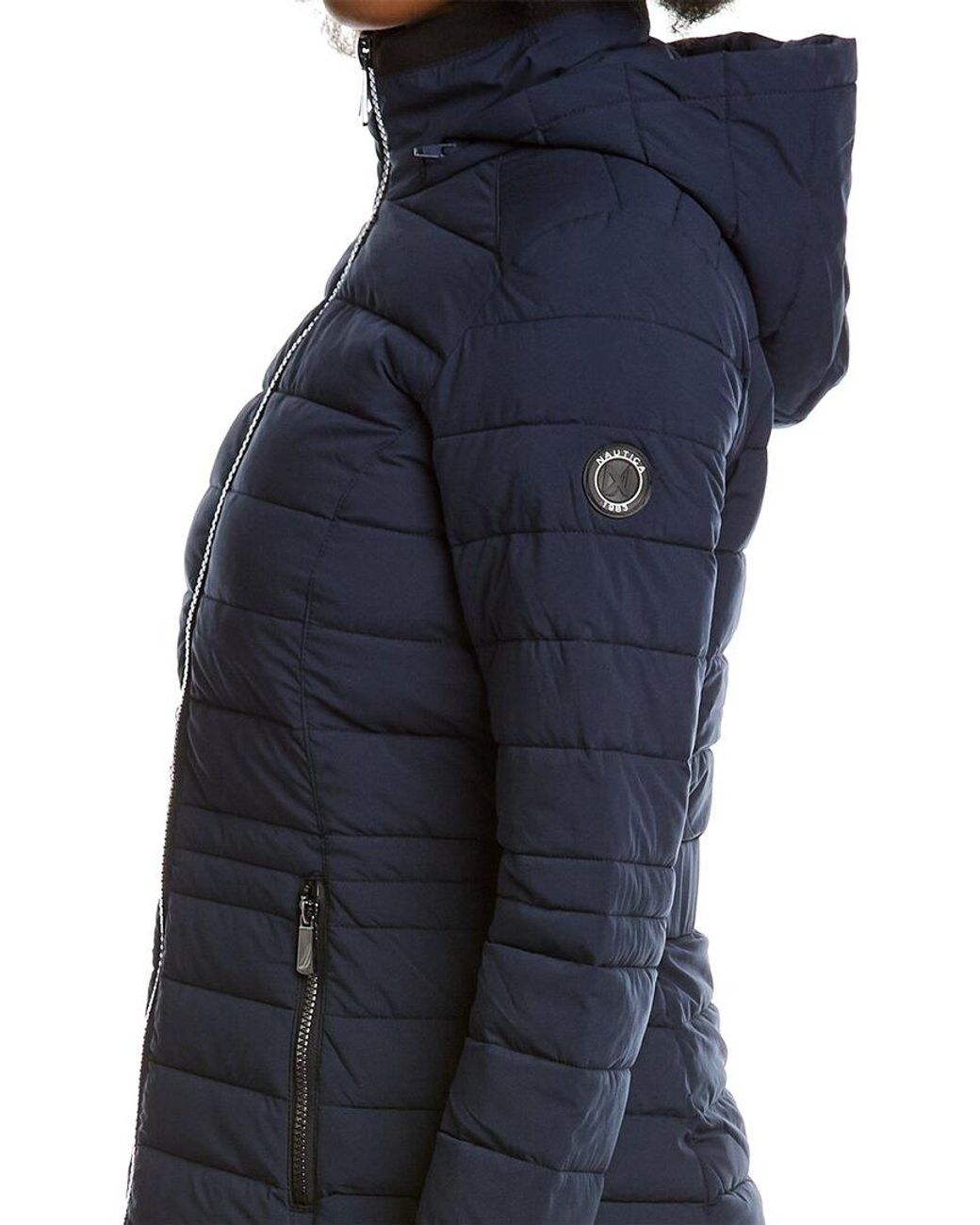 Nautica Packable Puffer Jacket in Blue | Lyst