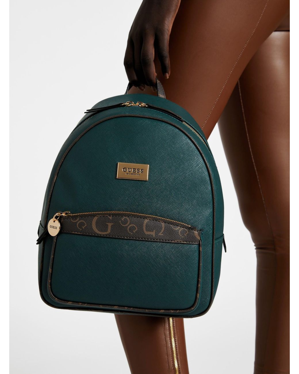 Guess Factory Keera Logo Trim Backpack in Green | Lyst