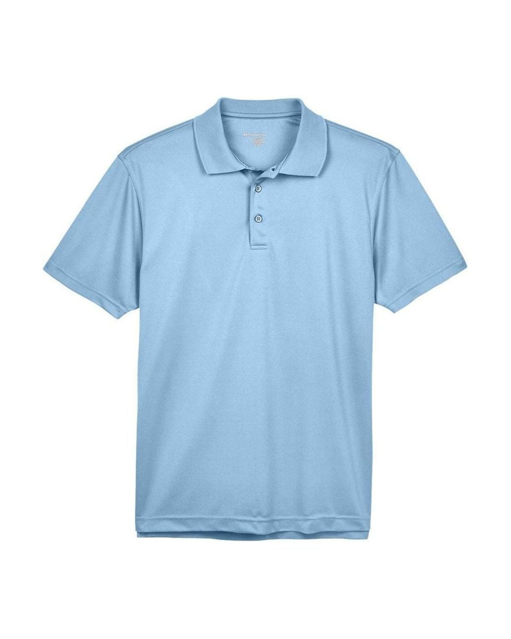 Harriton Blue Polyester Jersey Polo for men