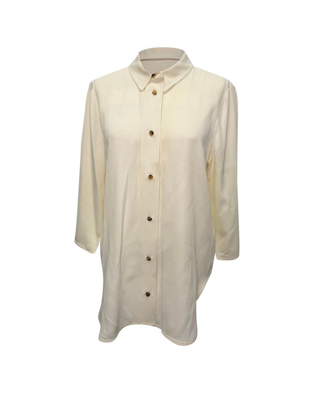 Khaite Natural Button-Down Shirt