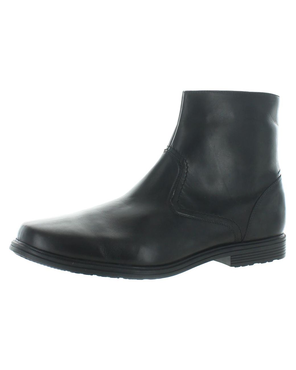 Rockport Taylor Leather Waterproof Dress Boots in Black for Men Lyst