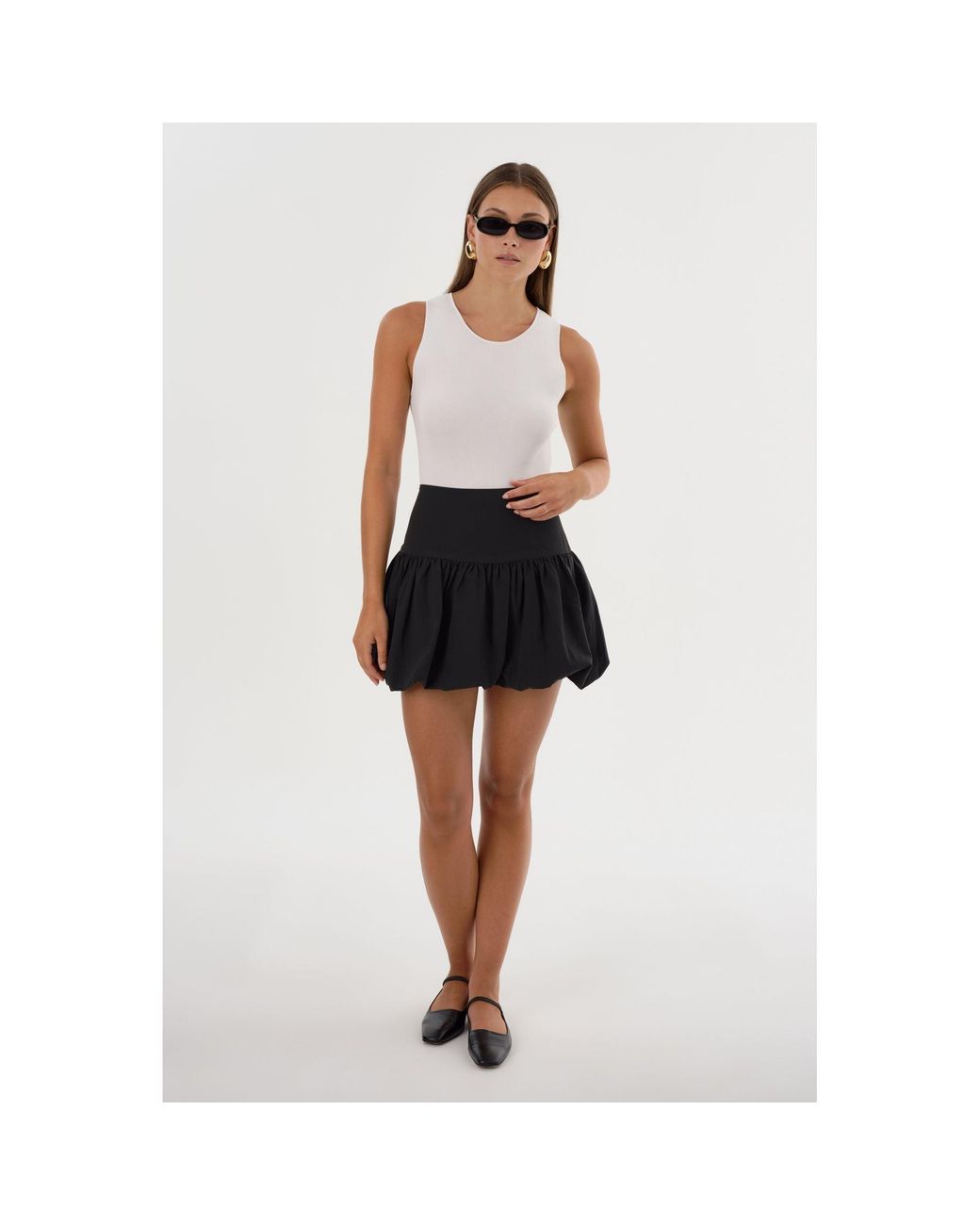 Lamarque Black Marigold Bubble Skirt