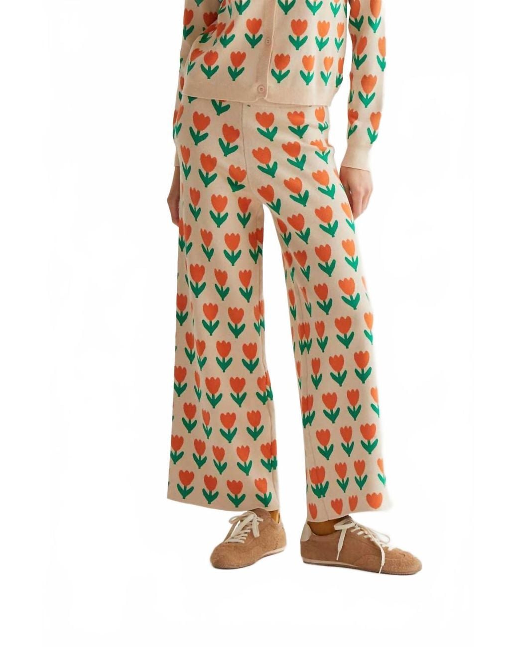 Compañía Fantástica Tulip Print Sweater Pant in Natural | Lyst