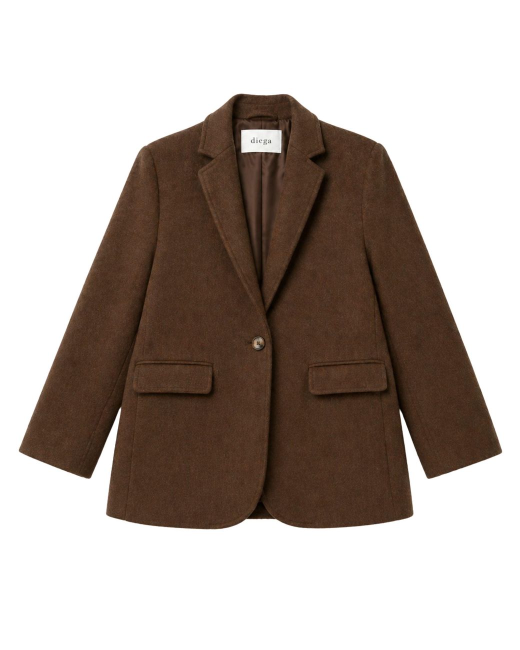 Diega Brown Wool-Blend Jacket