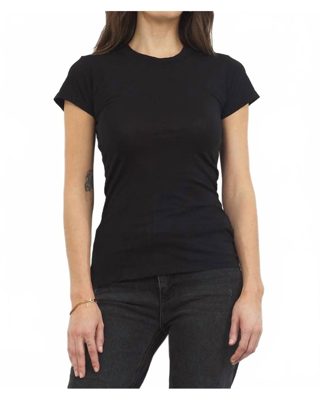 Lamade Black Basic Classic Crew Neck Tee