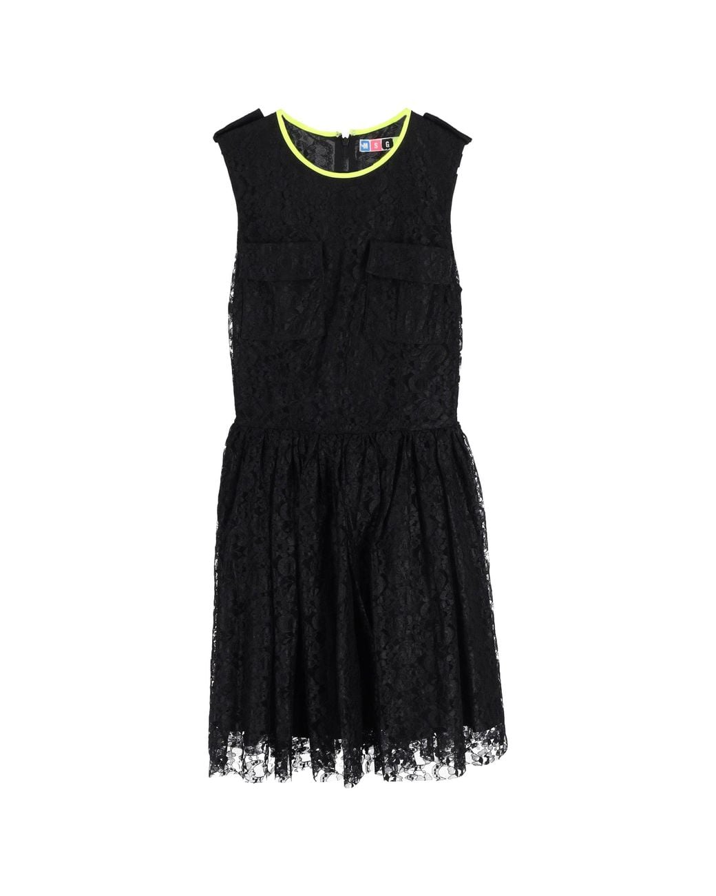 MSGM Black Mini Skater Dress