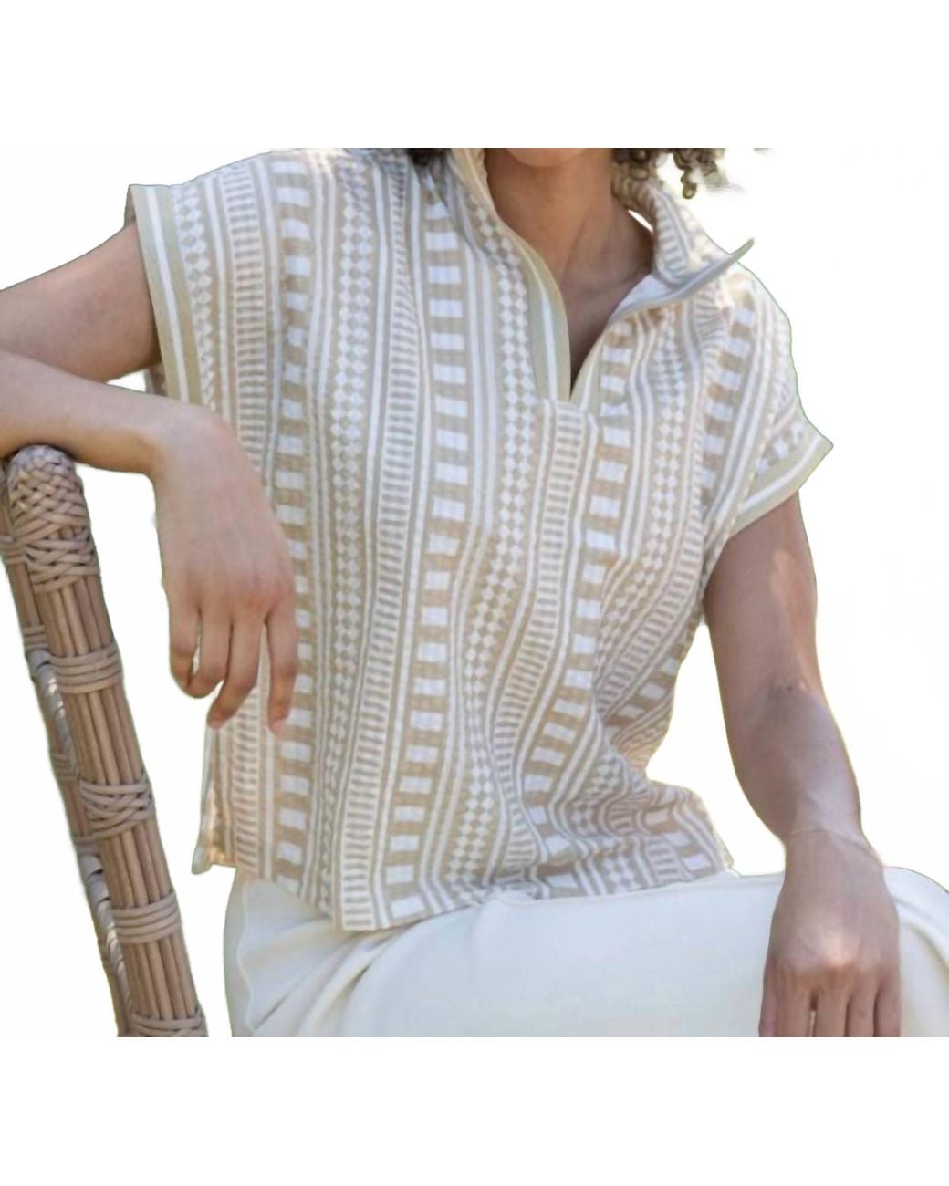 Emily Mccarthy Gray Riviera Top