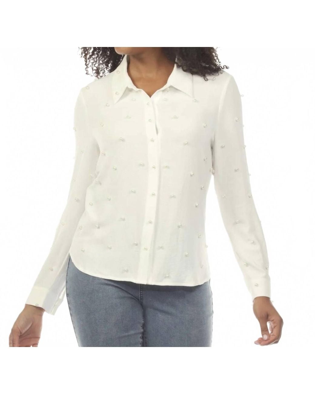 A.Z.I. White Ebony Blouse